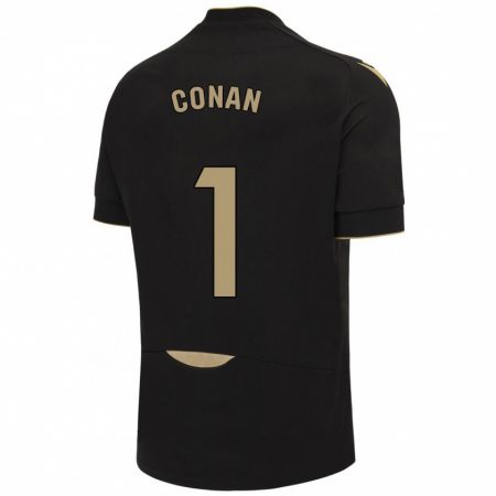 Kandiny Kinder Conan Ledesma #1 Schwarz Auswärtstrikot Trikot 2023/24 T-Shirt