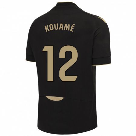 Kandiny Kinder Rominigue Kouamé #12 Schwarz Auswärtstrikot Trikot 2023/24 T-Shirt