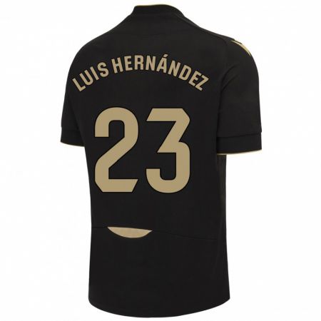 Kandiny Kinder Luis Hernández #23 Schwarz Auswärtstrikot Trikot 2023/24 T-Shirt