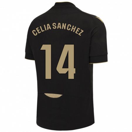 Kandiny Kinder Celia Sánchez García #14 Schwarz Auswärtstrikot Trikot 2023/24 T-Shirt
