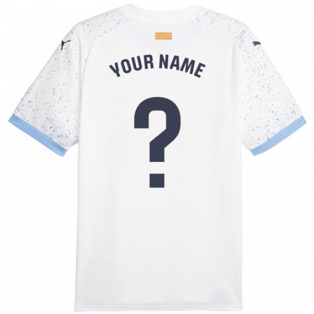 Kandiny Kinder Ihren Namen #0 Weiß Auswärtstrikot Trikot 2023/24 T-Shirt