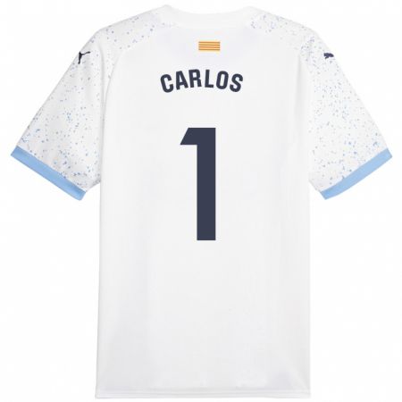 Kandiny Kinder Juan Carlos #1 Weiß Auswärtstrikot Trikot 2023/24 T-Shirt