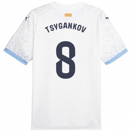 Kandiny Kinder Viktor Tsygankov #8 Weiß Auswärtstrikot Trikot 2023/24 T-Shirt