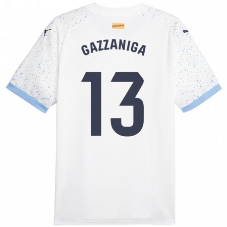 Kandiny Kinder Paulo Gazzaniga #13 Weiß Auswärtstrikot Trikot 2023/24 T-Shirt