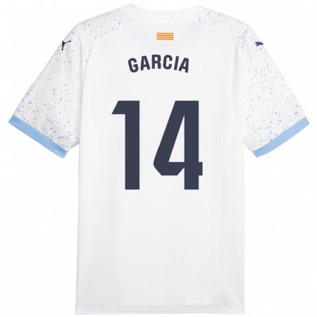 Kandiny Kinder Aleix García #14 Weiß Auswärtstrikot Trikot 2023/24 T-Shirt