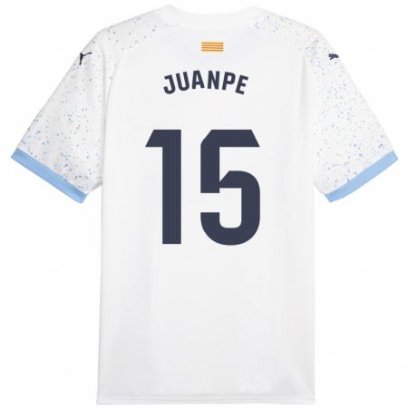 Kandiny Kinder Juanpe #15 Weiß Auswärtstrikot Trikot 2023/24 T-Shirt