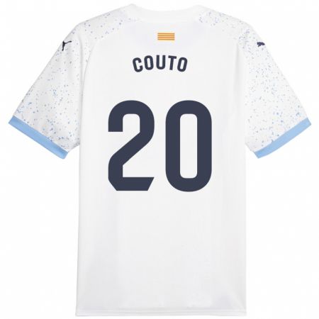 Kandiny Kinder Yan Couto #20 Weiß Auswärtstrikot Trikot 2023/24 T-Shirt
