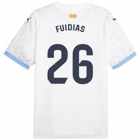 Kandiny Kinder Toni Fuidias #26 Weiß Auswärtstrikot Trikot 2023/24 T-Shirt