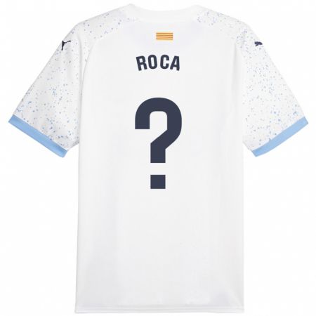 Kandiny Kinder Joel Roca #0 Weiß Auswärtstrikot Trikot 2023/24 T-Shirt
