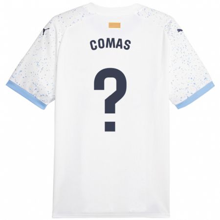 Kandiny Kinder Oriol Comas #0 Weiß Auswärtstrikot Trikot 2023/24 T-Shirt