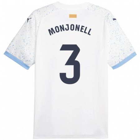 Kandiny Kinder Eric Monjonell #3 Weiß Auswärtstrikot Trikot 2023/24 T-Shirt