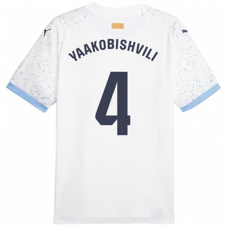 Kandiny Kinder Antal Yaakobishvili #4 Weiß Auswärtstrikot Trikot 2023/24 T-Shirt