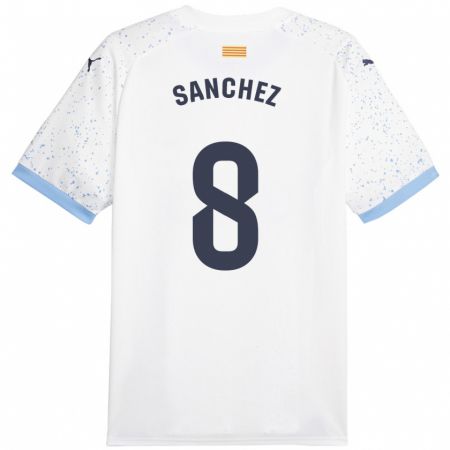 Kandiny Kinder Miguel Ángel Sánchez #8 Weiß Auswärtstrikot Trikot 2023/24 T-Shirt