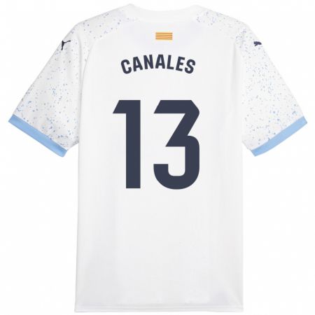Kandiny Kinder Juanvi Canales #13 Weiß Auswärtstrikot Trikot 2023/24 T-Shirt