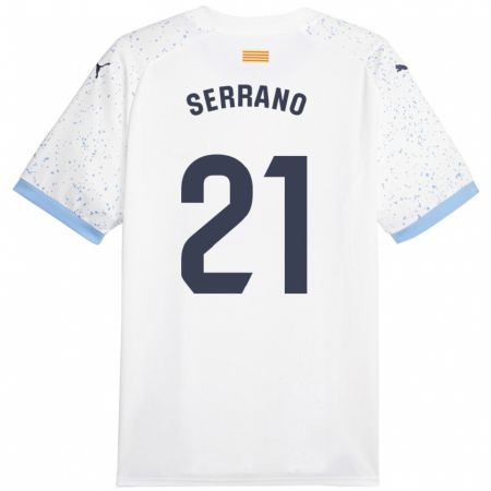 Kandiny Kinder Ot Serrano #21 Weiß Auswärtstrikot Trikot 2023/24 T-Shirt