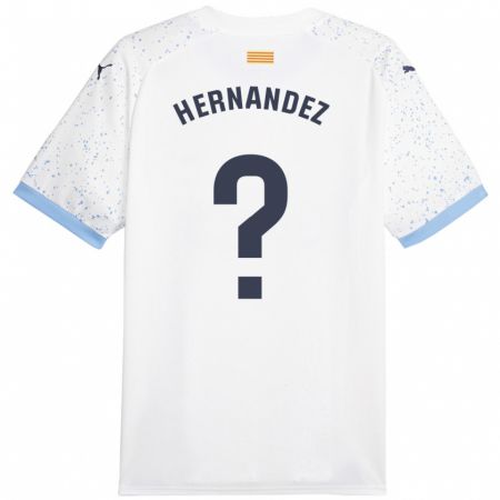 Kandiny Kinder Guillem Hernández #0 Weiß Auswärtstrikot Trikot 2023/24 T-Shirt