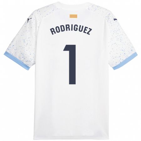 Kandiny Kinder Maria Rodríguez #1 Weiß Auswärtstrikot Trikot 2023/24 T-Shirt