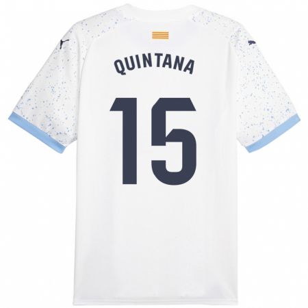 Kandiny Kinder Amru Quintana #15 Weiß Auswärtstrikot Trikot 2023/24 T-Shirt
