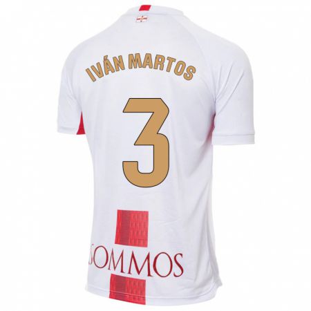 Kandiny Kinder Iván Martos #3 Weiß Auswärtstrikot Trikot 2023/24 T-Shirt