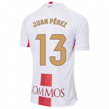 Kandiny Kinder Juan Pérez #13 Weiß Auswärtstrikot Trikot 2023/24 T-Shirt