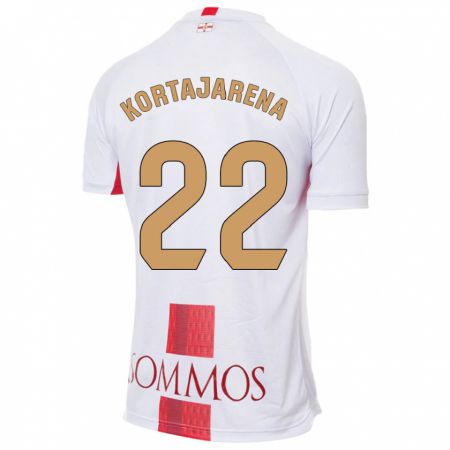 Kandiny Kinder Iker Kortajarena #22 Weiß Auswärtstrikot Trikot 2023/24 T-Shirt