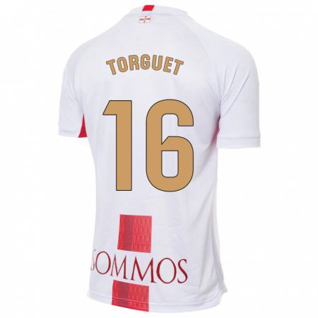 Kandiny Kinder Miguel Torguet #16 Weiß Auswärtstrikot Trikot 2023/24 T-Shirt