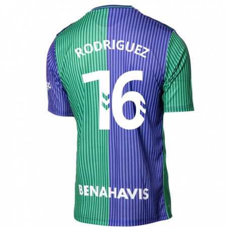 Kandiny Kinder Genaro Rodríguez #16 Grün Blau Auswärtstrikot Trikot 2023/24 T-Shirt