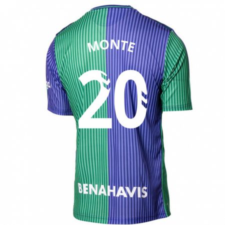 Kandiny Kinder Nélson Monte #20 Grün Blau Auswärtstrikot Trikot 2023/24 T-Shirt