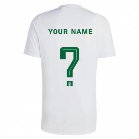 Kandiny Kinder Ihren Namen #0 Grün Blau Auswärtstrikot Trikot 2023/24 T-Shirt