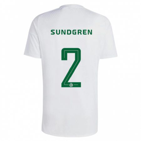 Kandiny Kinder Daniel Sundgren #2 Grün Blau Auswärtstrikot Trikot 2023/24 T-Shirt