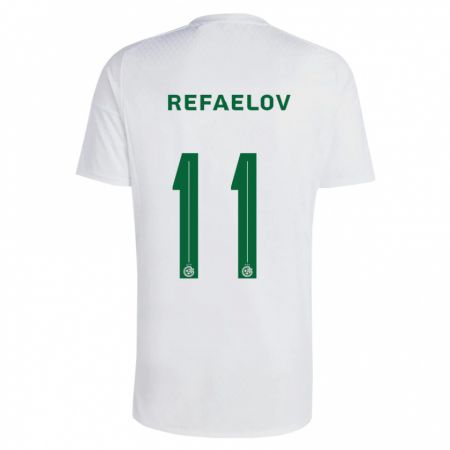 Kandiny Kinder Lior Refaelov #11 Grün Blau Auswärtstrikot Trikot 2023/24 T-Shirt