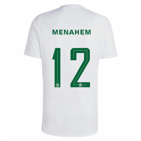 Kandiny Kinder Sun Menahem #12 Grün Blau Auswärtstrikot Trikot 2023/24 T-Shirt
