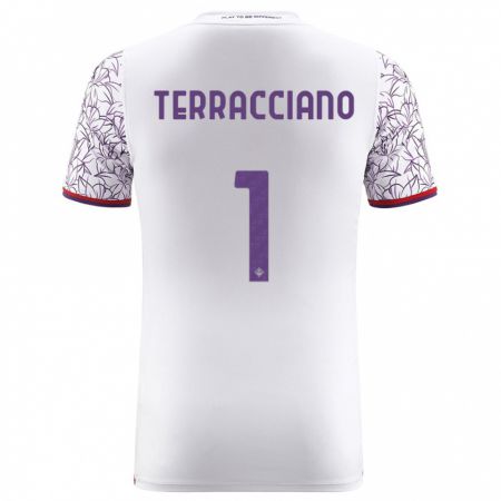 Kandiny Kinder Pietro Terracciano #1 Weiß Auswärtstrikot Trikot 2023/24 T-Shirt