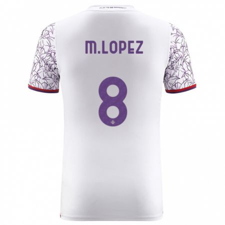 Kandiny Kinder Maxime López #8 Weiß Auswärtstrikot Trikot 2023/24 T-Shirt