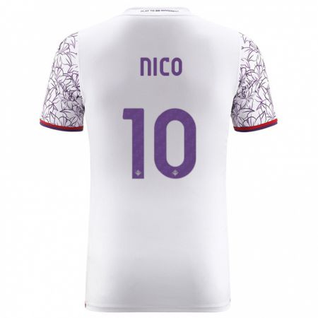 Kandiny Kinder Nicolás González #10 Weiß Auswärtstrikot Trikot 2023/24 T-Shirt