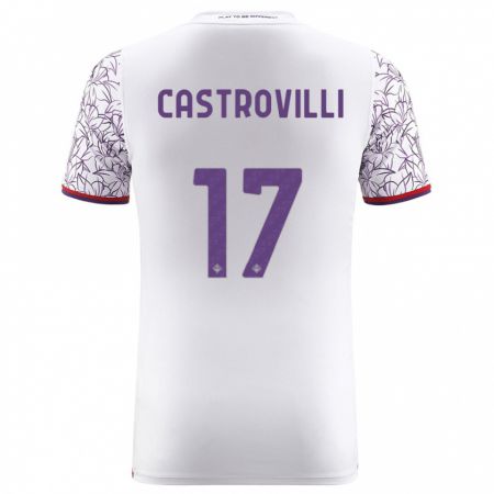 Kandiny Kinder Gaetano Castrovilli #17 Weiß Auswärtstrikot Trikot 2023/24 T-Shirt
