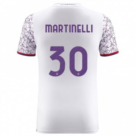 Kandiny Kinder Tommaso Martinelli #30 Weiß Auswärtstrikot Trikot 2023/24 T-Shirt