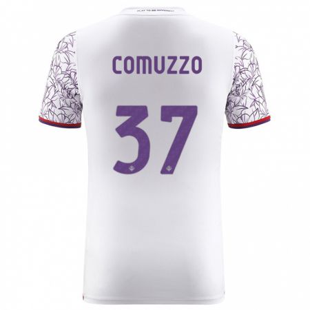 Kandiny Kinder Pietro Comuzzo #37 Weiß Auswärtstrikot Trikot 2023/24 T-Shirt