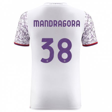 Kandiny Kinder Rolando Mandragora #38 Weiß Auswärtstrikot Trikot 2023/24 T-Shirt
