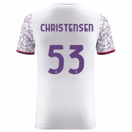 Kandiny Kinder Oliver Christensen #53 Weiß Auswärtstrikot Trikot 2023/24 T-Shirt
