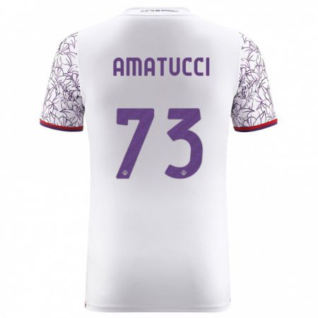 Kandiny Kinder Lorenzo Amatucci #73 Weiß Auswärtstrikot Trikot 2023/24 T-Shirt