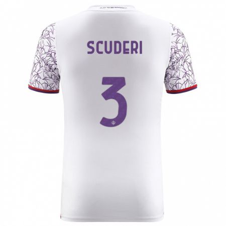 Kandiny Kinder Giulio Scuderi #3 Weiß Auswärtstrikot Trikot 2023/24 T-Shirt
