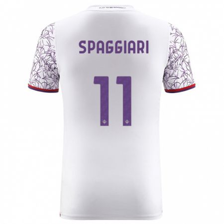Kandiny Kinder Riccardo Spaggiari #11 Weiß Auswärtstrikot Trikot 2023/24 T-Shirt