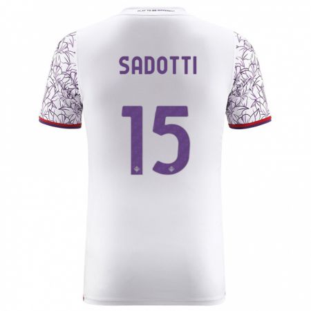 Kandiny Kinder Edoardo Sadotti #15 Weiß Auswärtstrikot Trikot 2023/24 T-Shirt