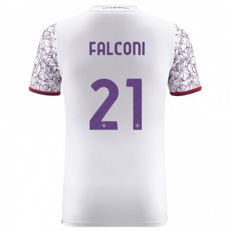 Kandiny Kinder Niccolò Falconi #21 Weiß Auswärtstrikot Trikot 2023/24 T-Shirt
