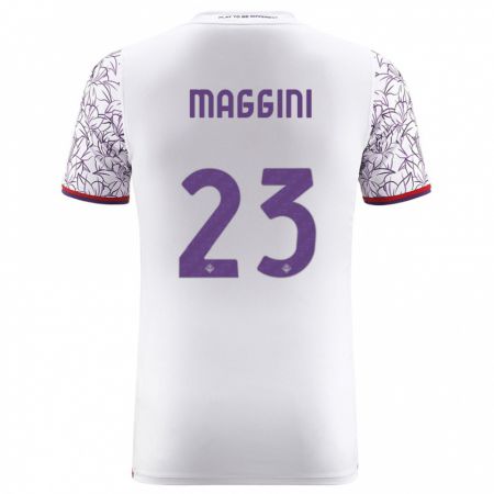 Kandiny Kinder Filippo Maggini #23 Weiß Auswärtstrikot Trikot 2023/24 T-Shirt