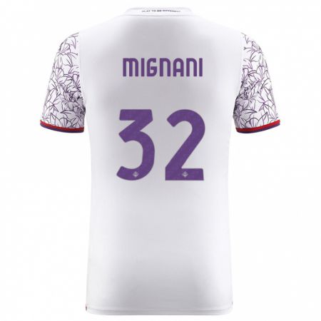 Kandiny Kinder Carlo Mignani #32 Weiß Auswärtstrikot Trikot 2023/24 T-Shirt