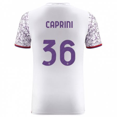 Kandiny Kinder Maat Daniel Caprini #36 Weiß Auswärtstrikot Trikot 2023/24 T-Shirt