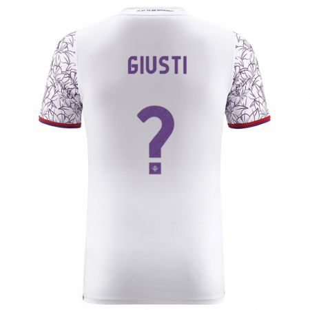 Kandiny Kinder Edoardo Giusti #0 Weiß Auswärtstrikot Trikot 2023/24 T-Shirt