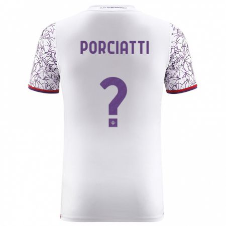 Kandiny Kinder Filippo Porciatti #0 Weiß Auswärtstrikot Trikot 2023/24 T-Shirt